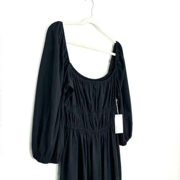 NWT Reformation Bennie midi dress in black - Picture 12 of 15